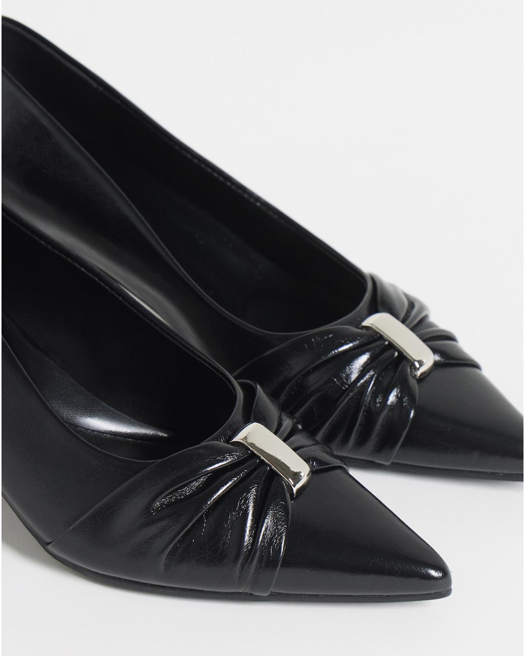 JD Williams Blue Hardware Detail Court Shoe Ex Wide