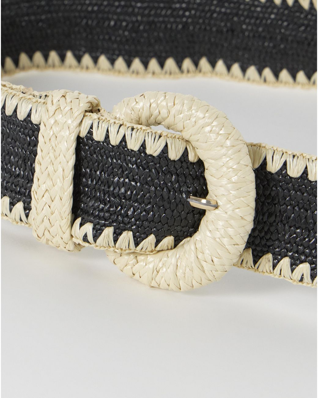 JD Williams Black Raffia Stretch Belt