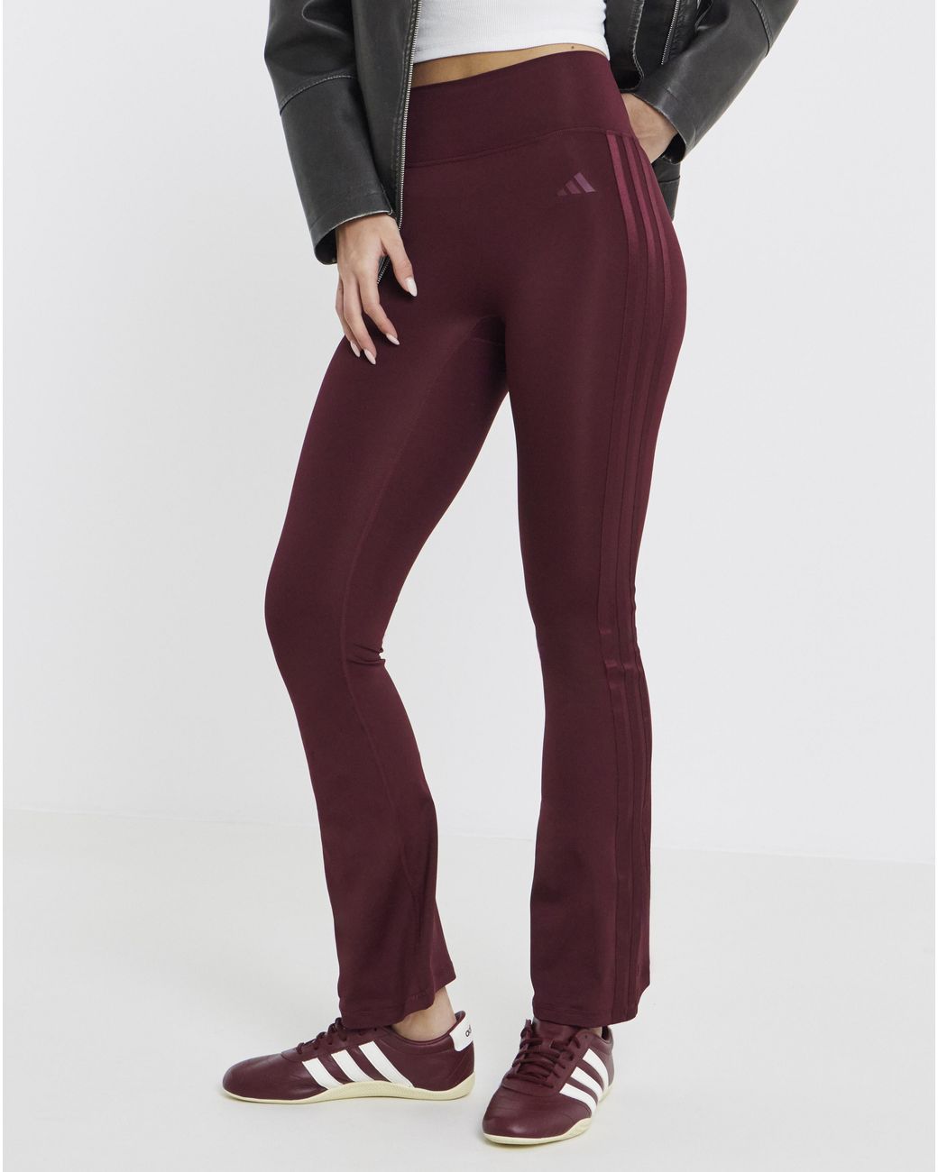 Adidas Power 3 Stripe Flared Legging