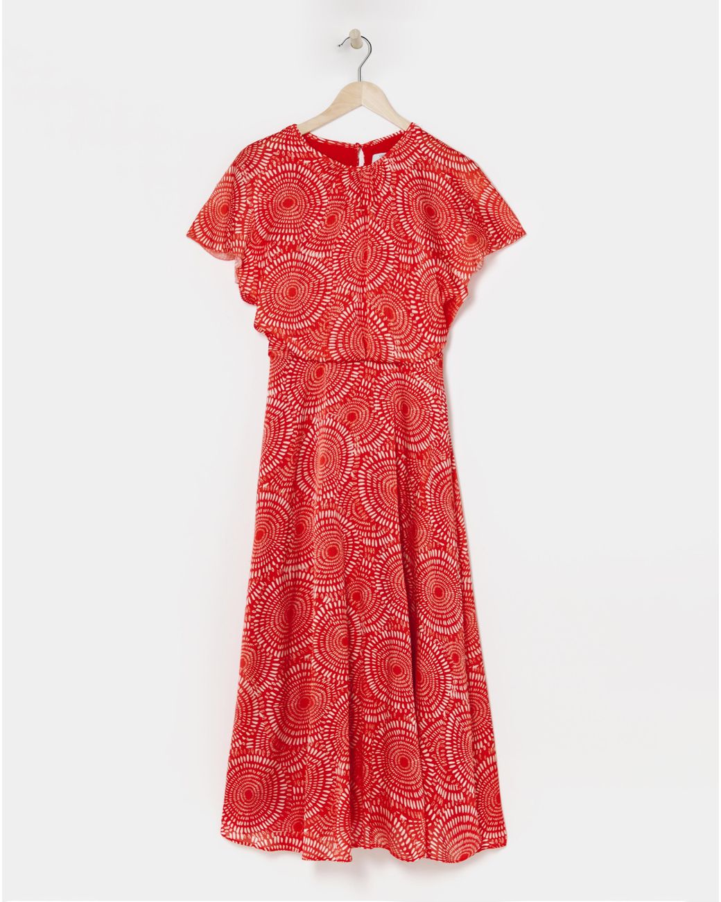 Joanna Hope Red Blouson Split Sleeve Dress