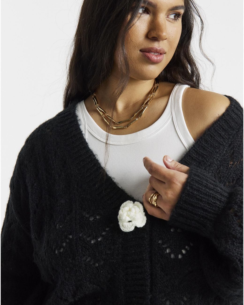 Simply Be Blue Pointelle Cardigan