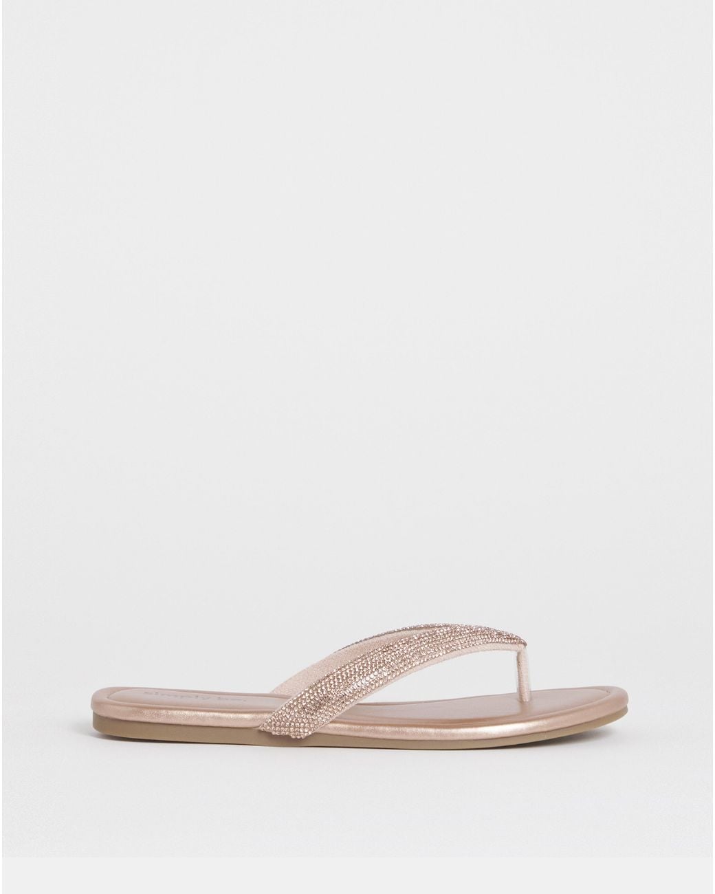 Simply Be Natural Flat Toe Post Sandals Wide Fit