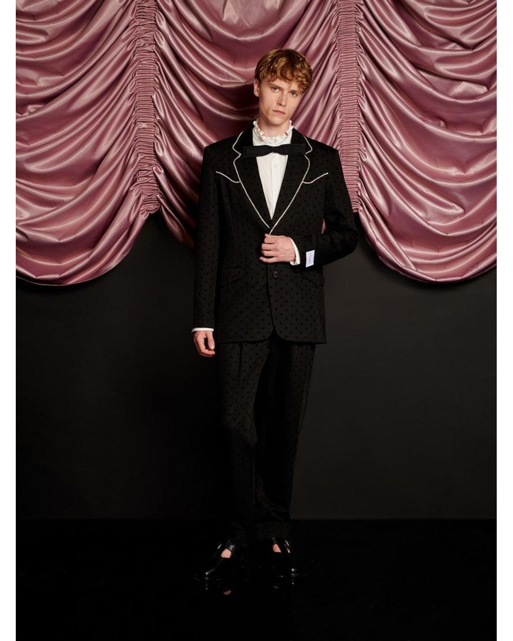 Sister Jane Black Frankie Polka Dot Single Breasted Blazer