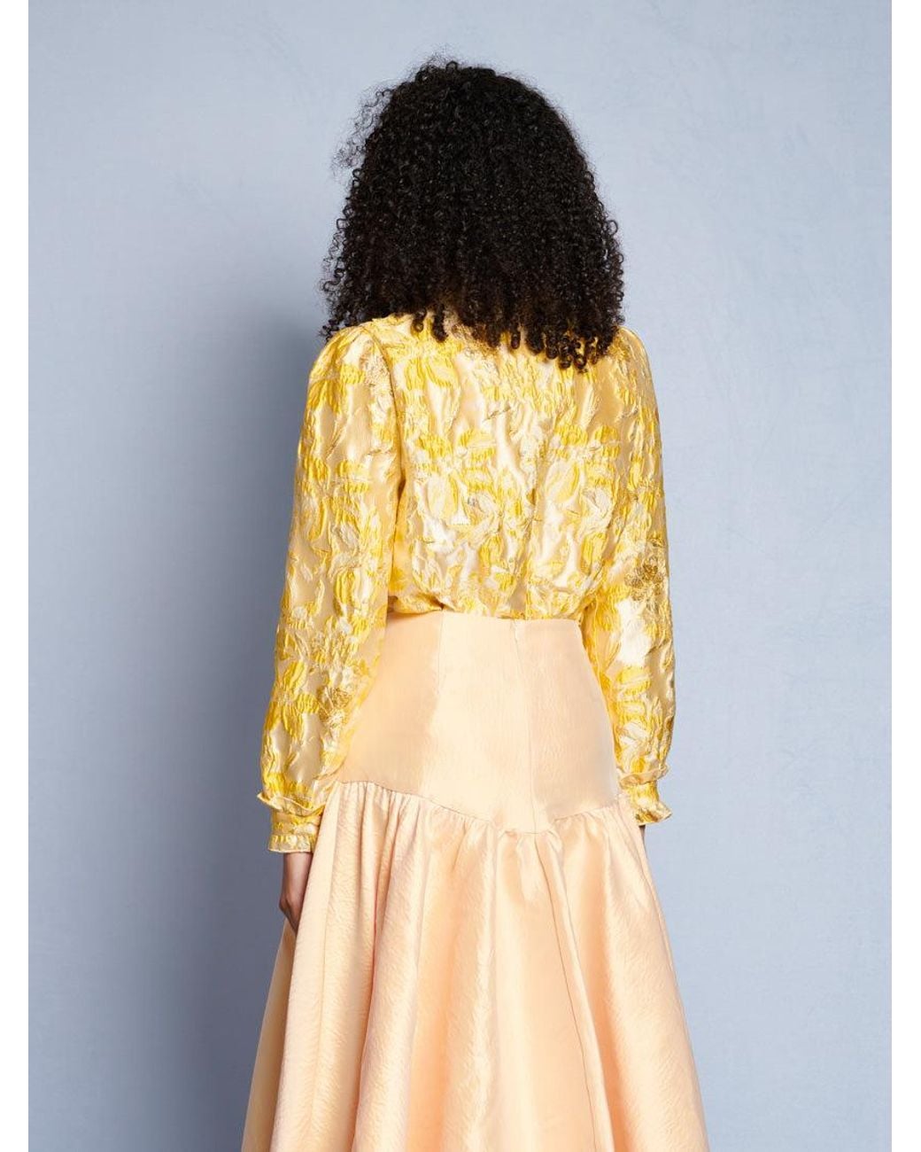 Sister Jane Yellow Dream Ochre Jacquard Blouse