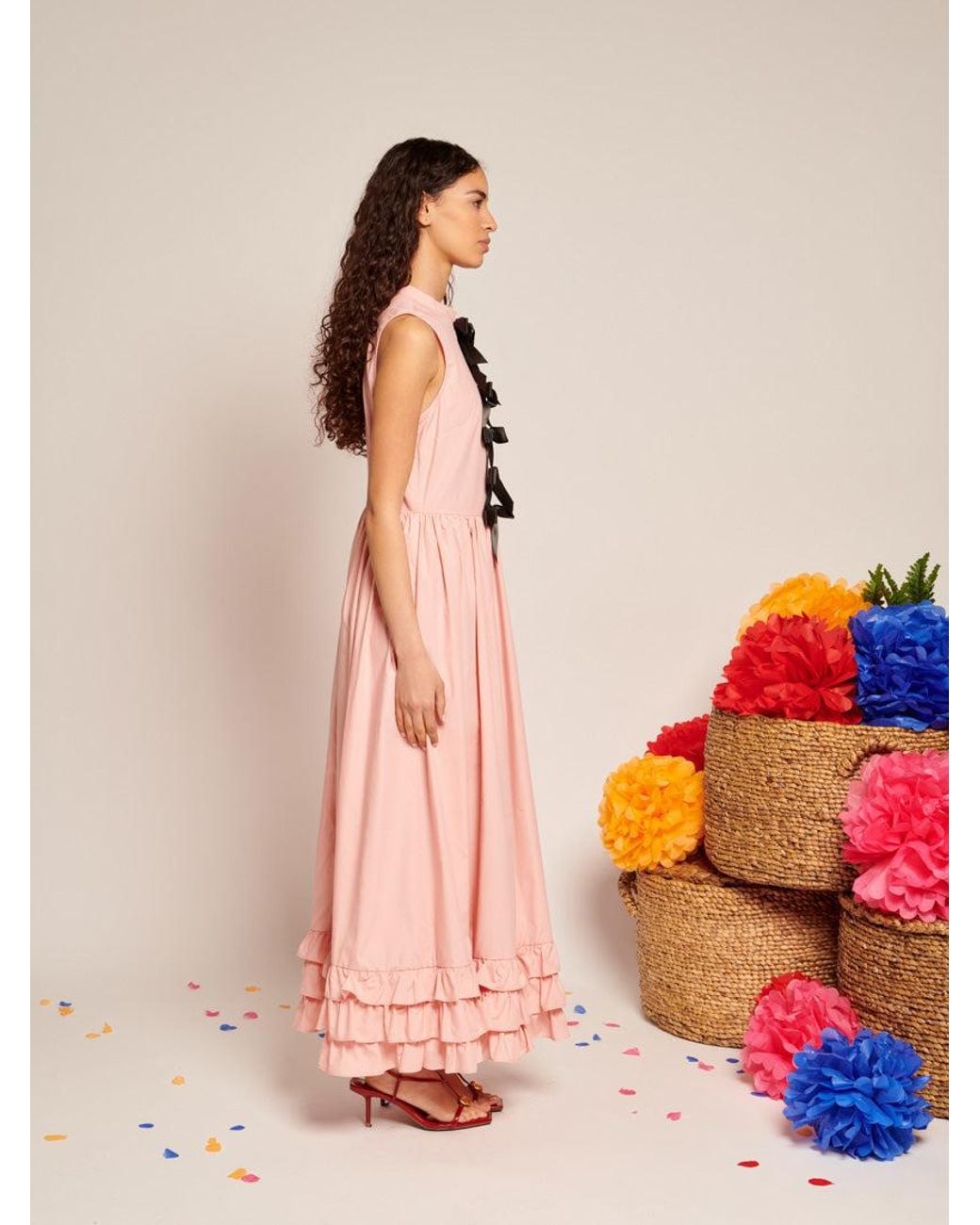 Sister Jane Orange Magnolia Bow Maxi Dress
