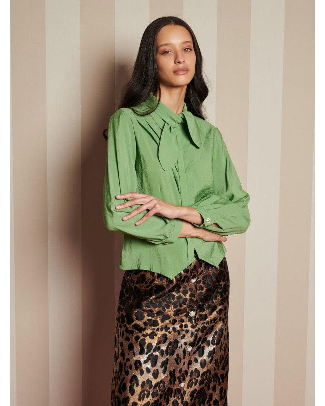 Sister Jane Green Paper Pleat Blouse