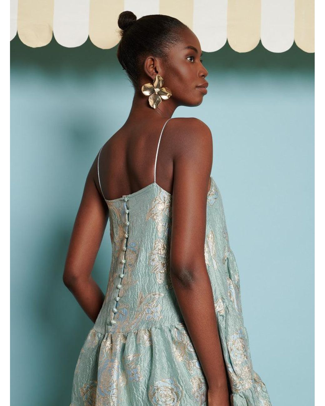 Sister Jane Dream Grape Jacquard Cami Dress in Green | Lyst