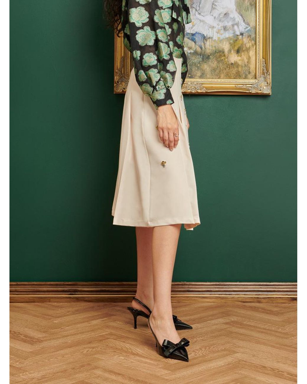 Sister Jane Green Dream Rococo Embellished Pleated Skirt