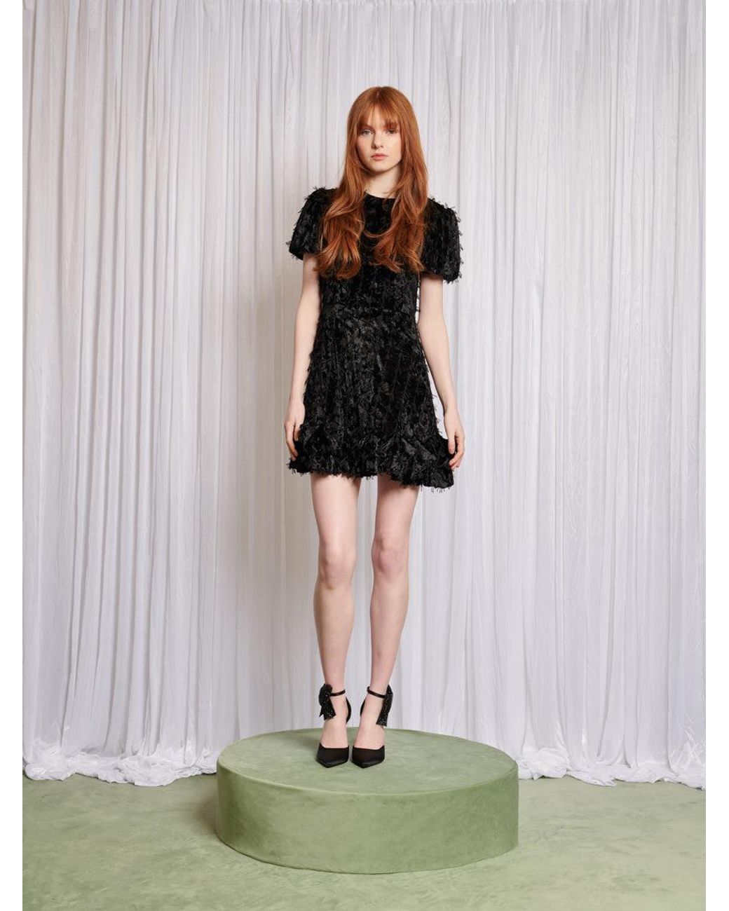 Sister Jane Black Amour Velour Mini Dress