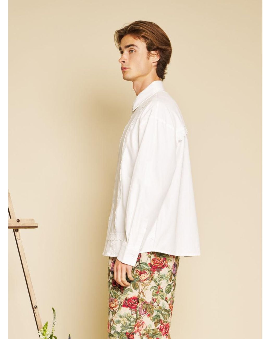 Sister Jane Natural Verdure Trimmed Shirt