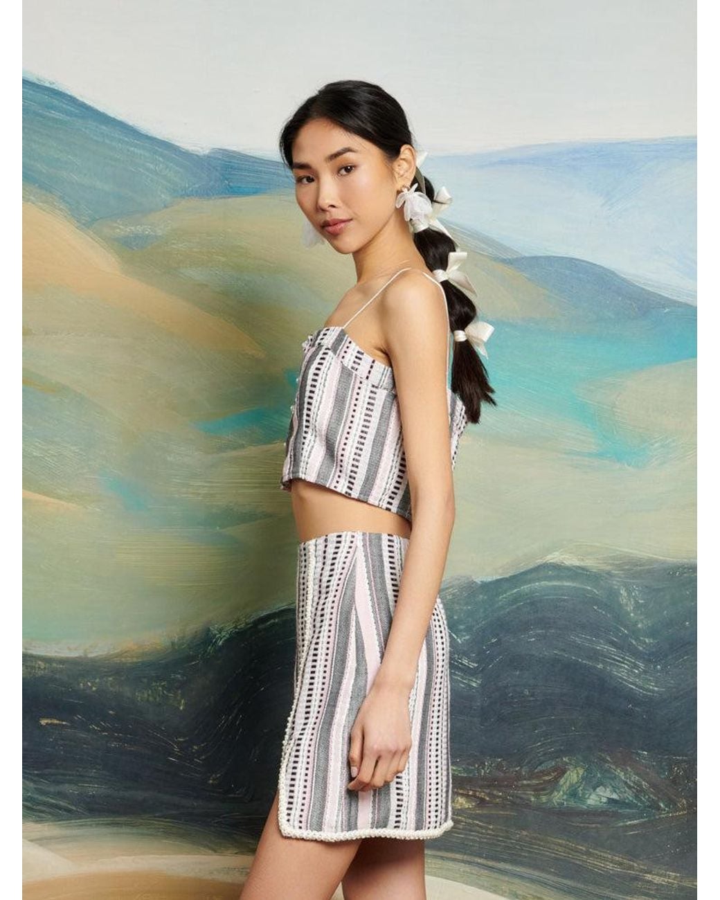 Sister Jane Green Dream Giselle Tweed Crop Top
