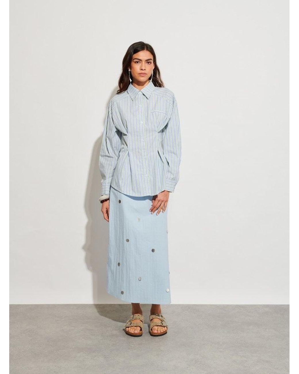 Sister Jane Blue Ghospell Delta Stripe Shirt