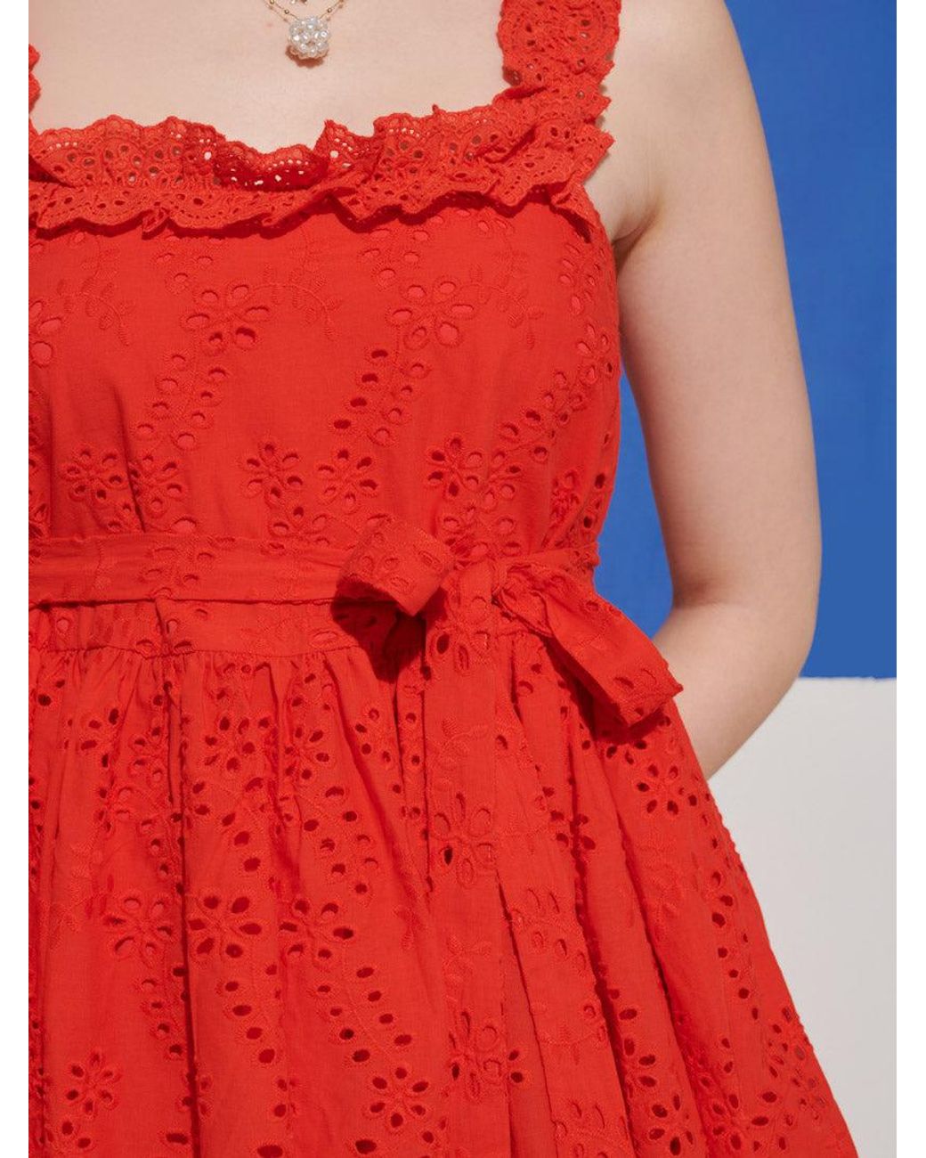 Sister Jane Red Saffron Trim Mini Dress