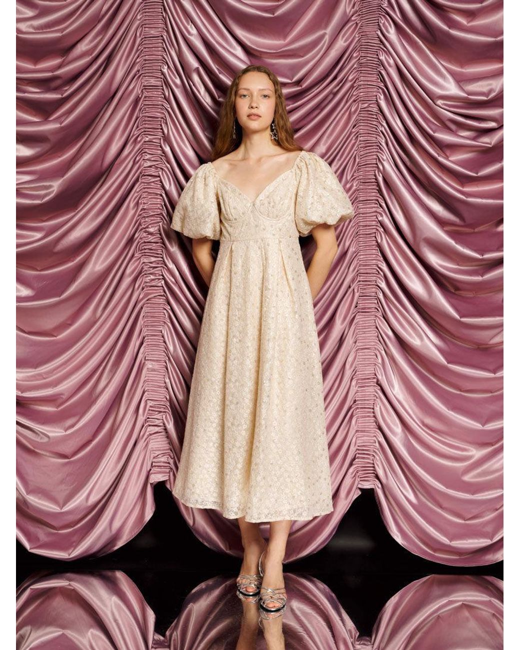 Sister Jane Pink Dream Sally Lace Midi Dress