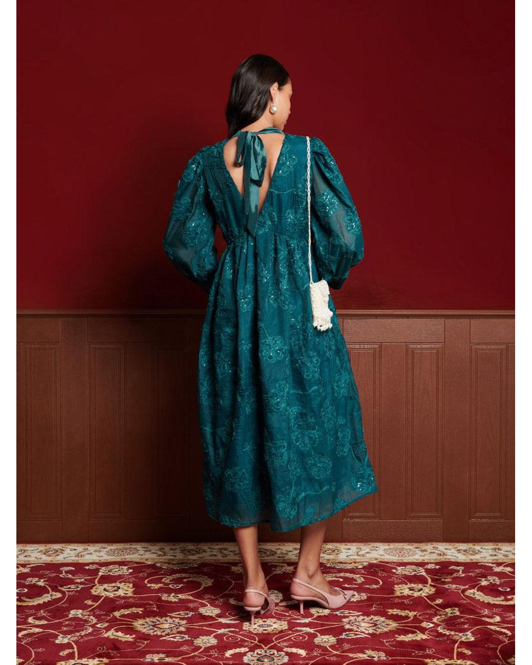 Sister Jane Red Dream Bessie Floral Midi Dress