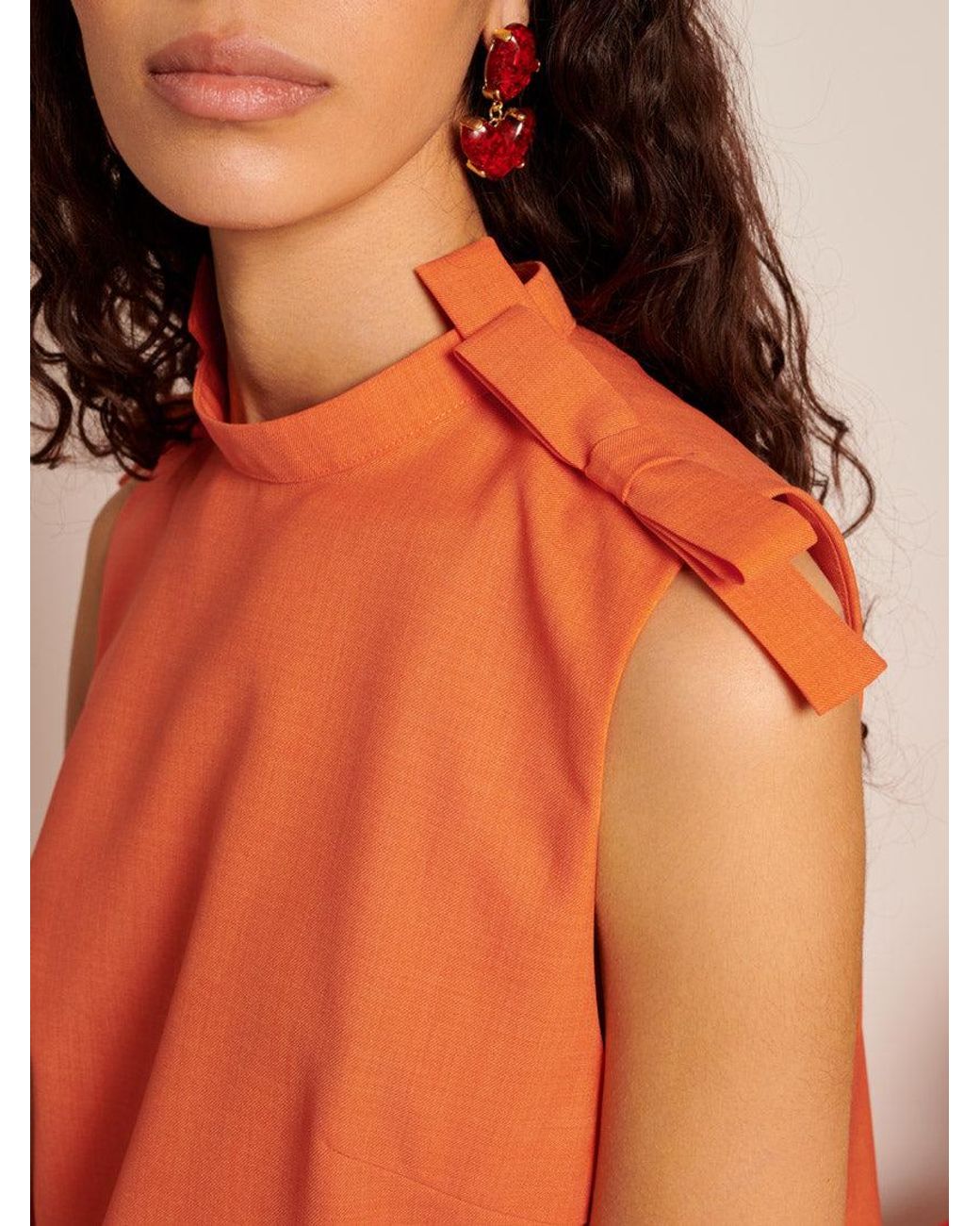 Sister Jane Orange Neroli Bow Crop Top