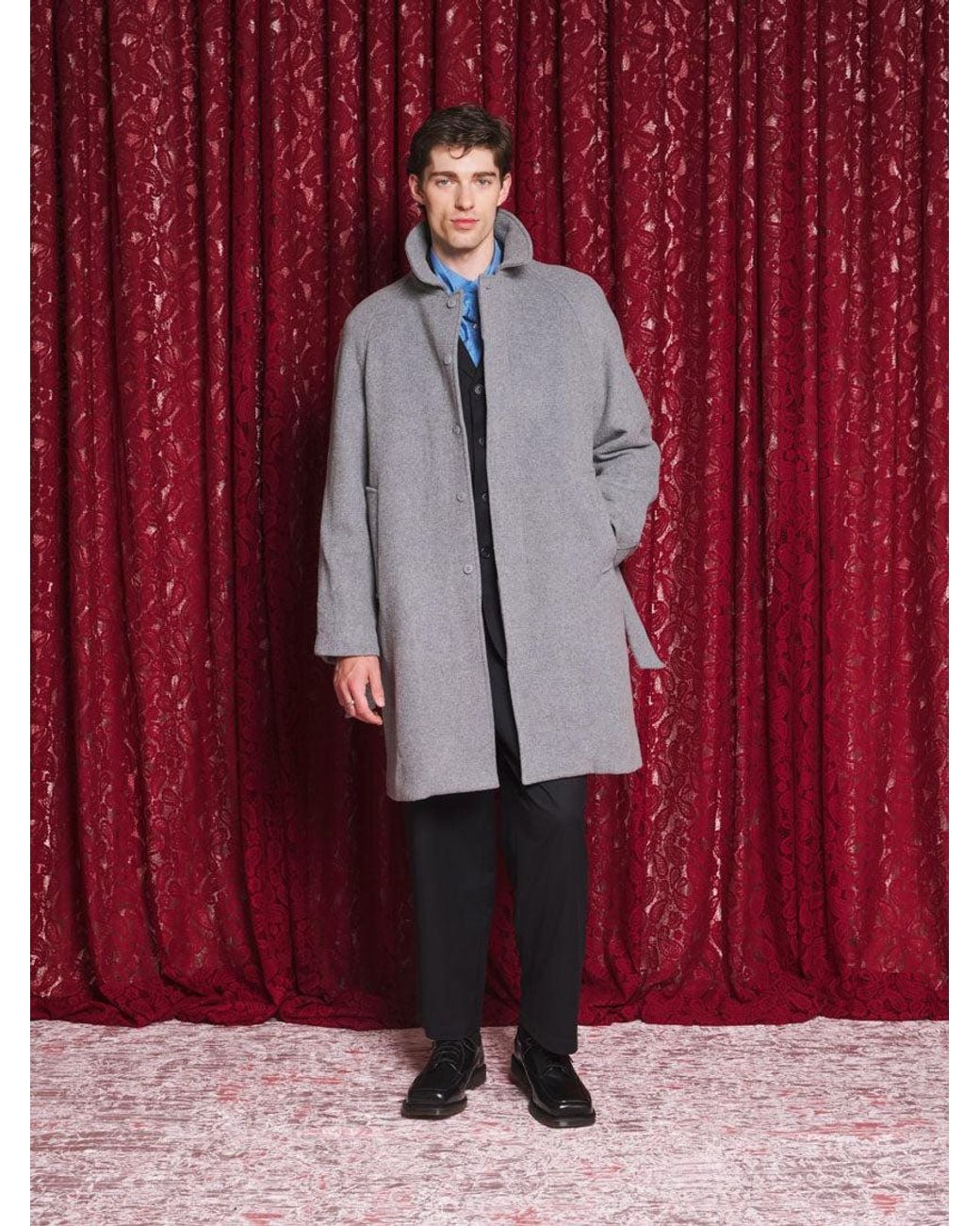 Sister Jane Red Morrigan Coat With Neck Tie