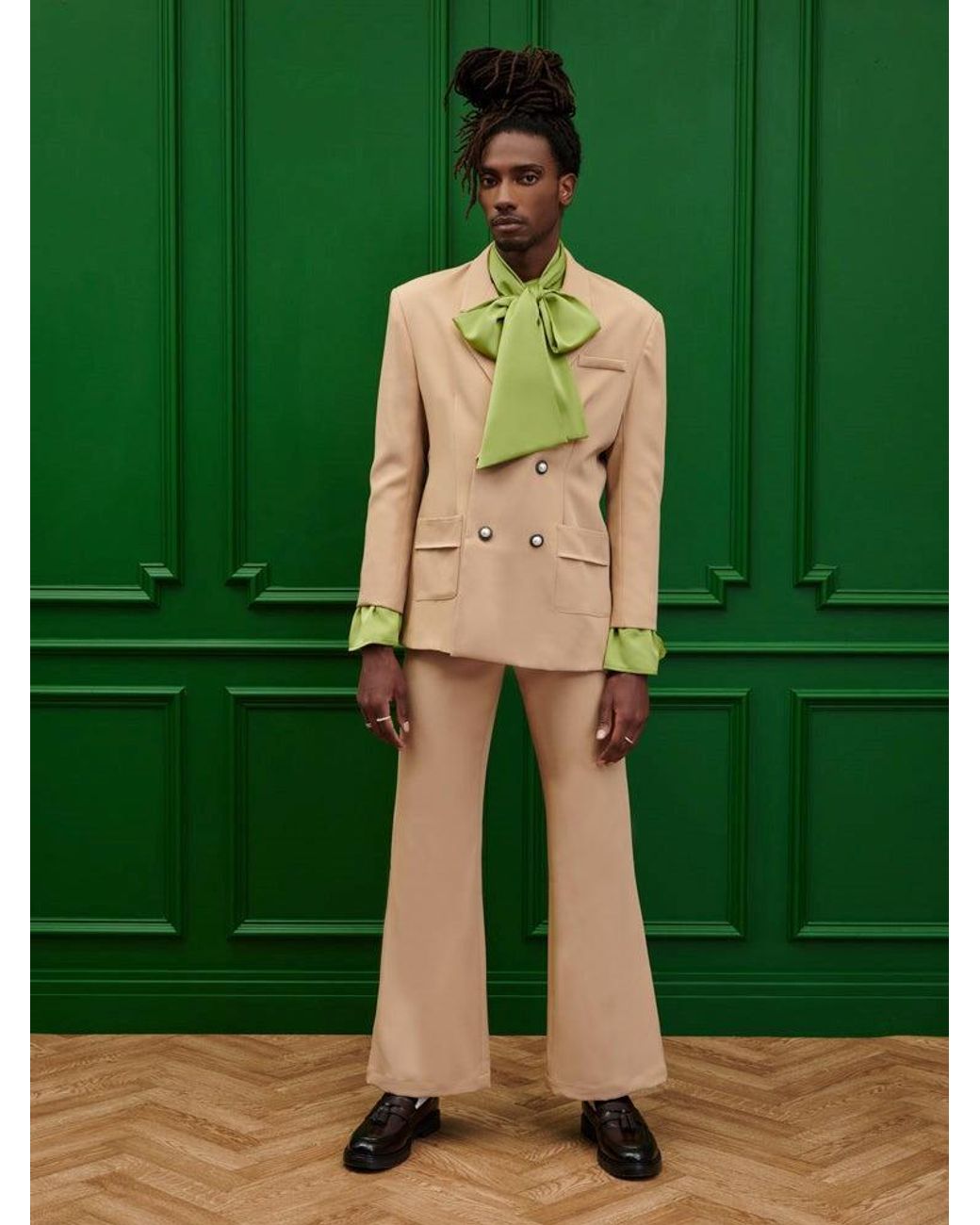 Sister Jane Green Harlow Crepe Double Breasted Blazer