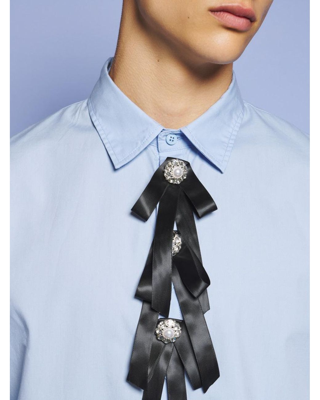 Sister Jane Blue Juniper Bow Shirt