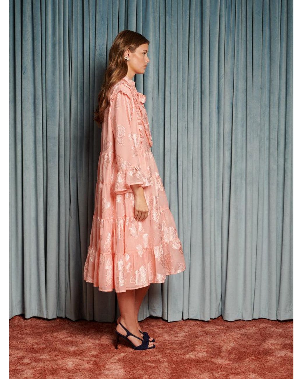 Sister Jane Gray Feature Bloom Midi Dress