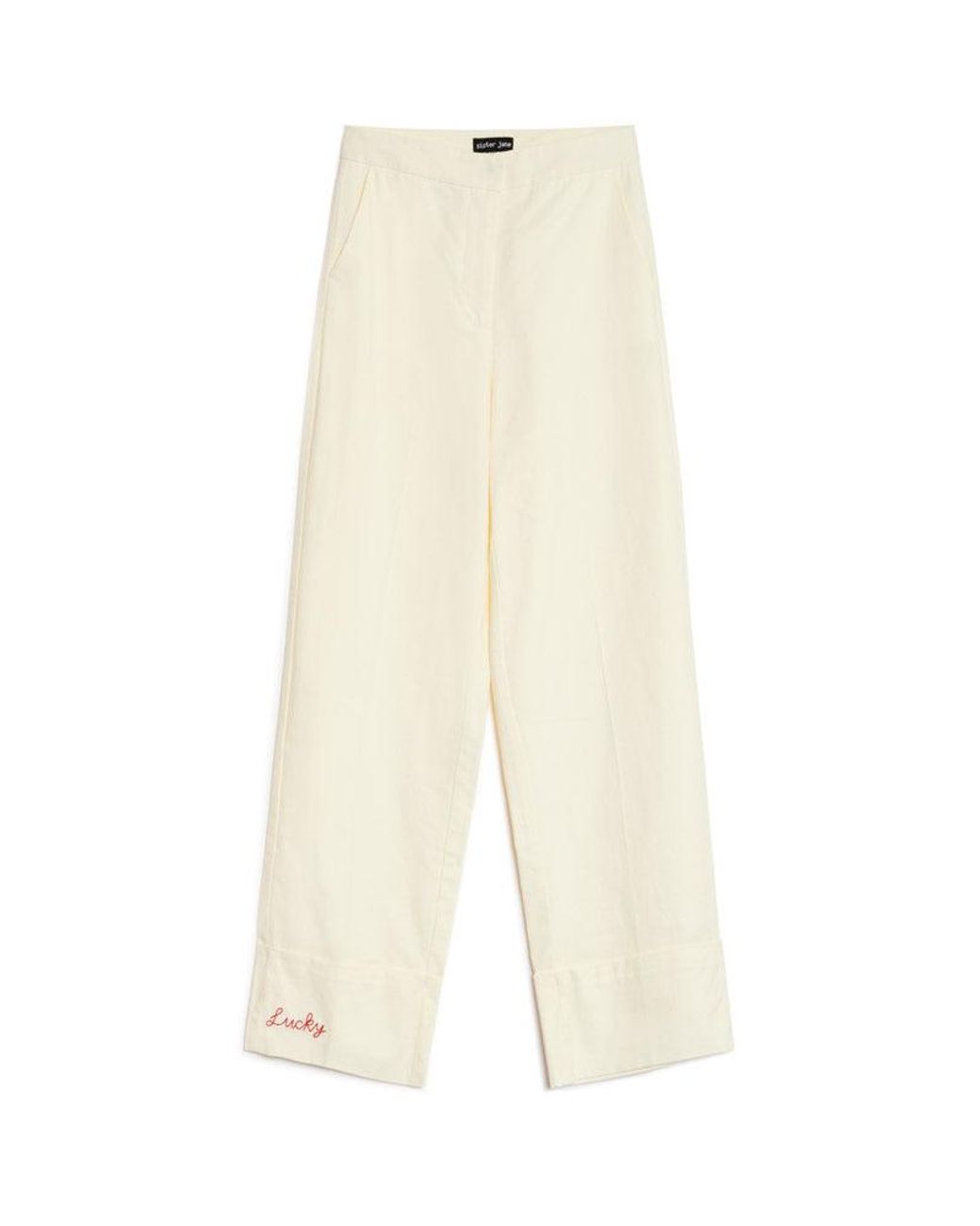 Sister Jane Blue Lucky Embroidered Trousers