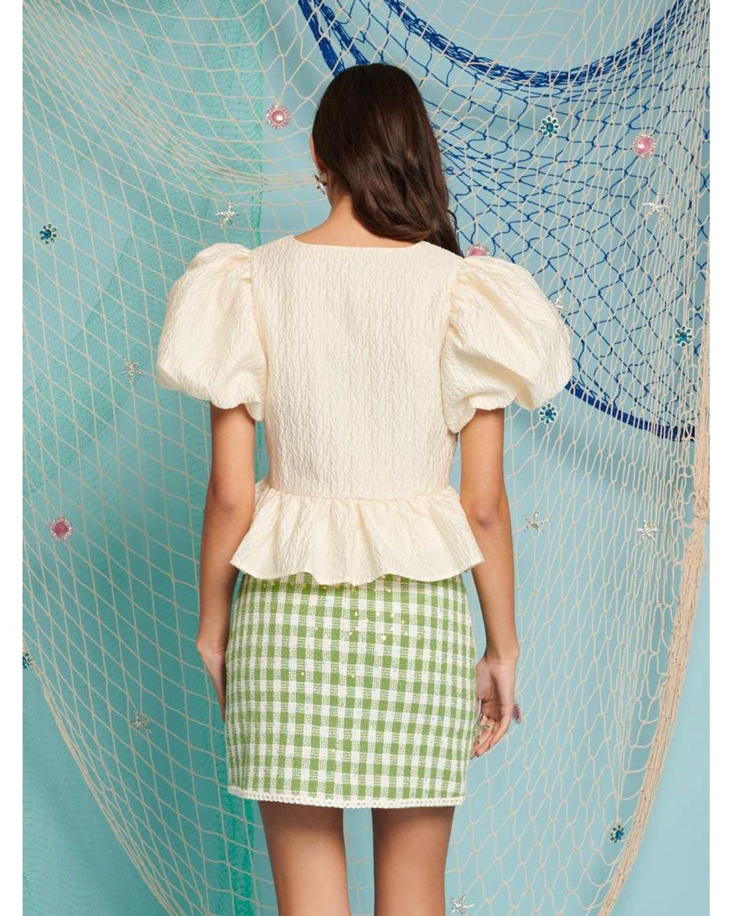 Sister Jane Green Dream Reef Jacquard Top