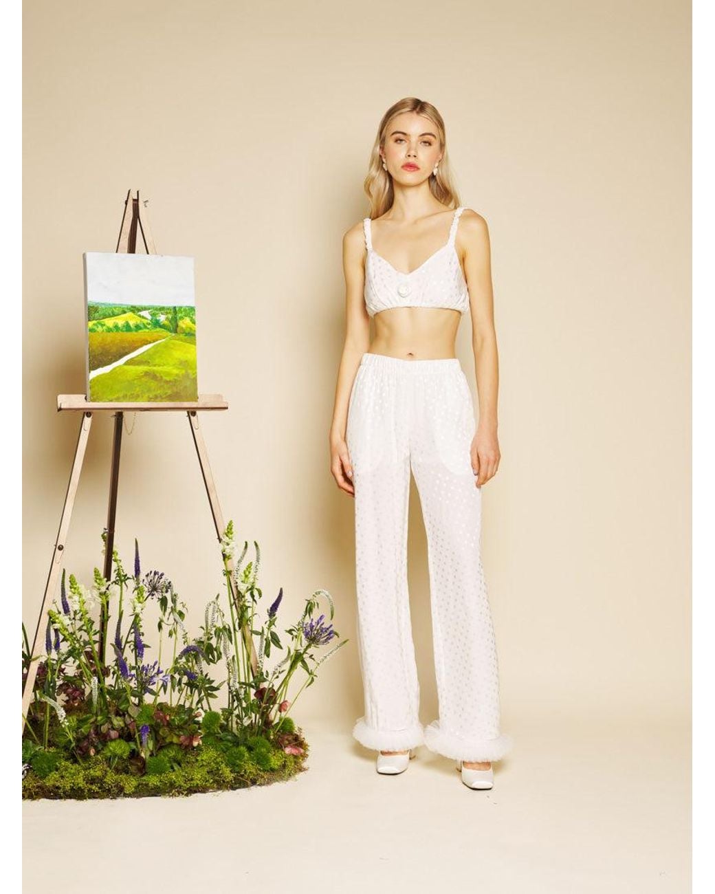 Sister Jane Natural Perle Spot Trousers