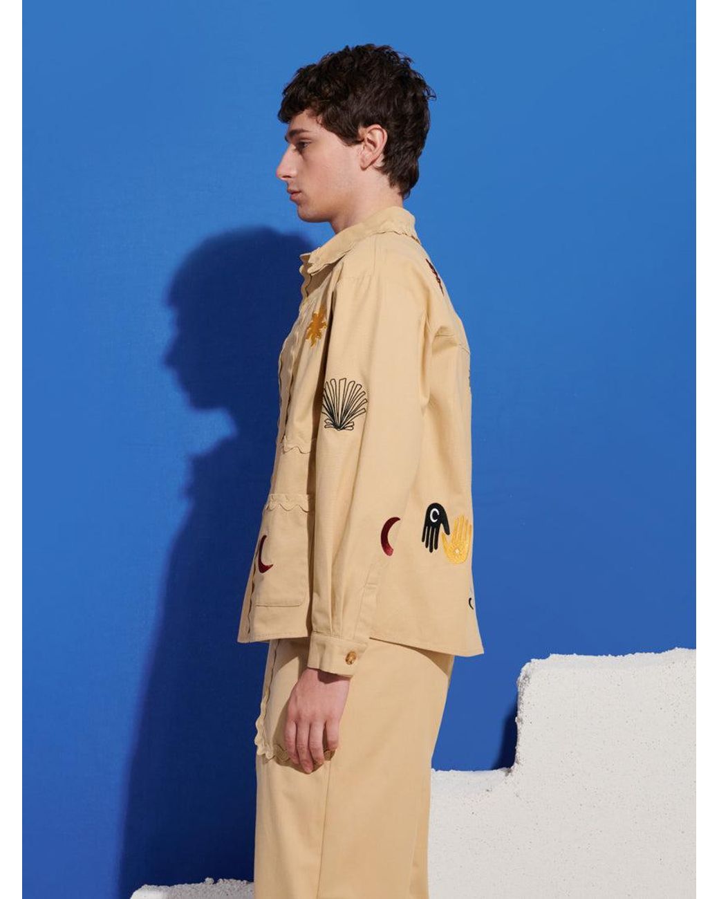 Sister Jane Blue Naxos Embroidered Jacket