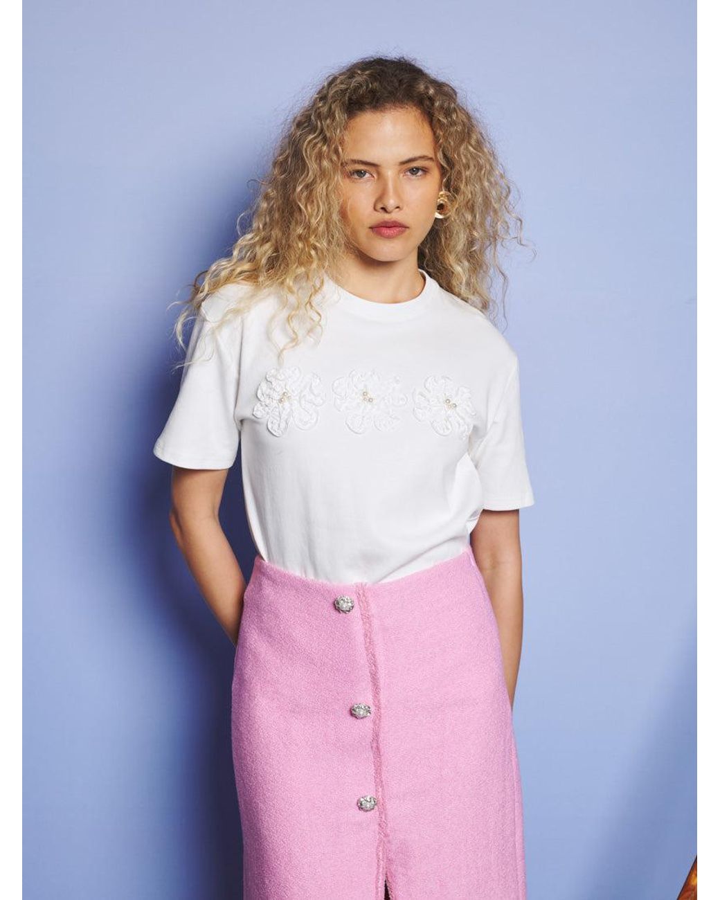Sister Jane Blue Nell Applique T-shirt