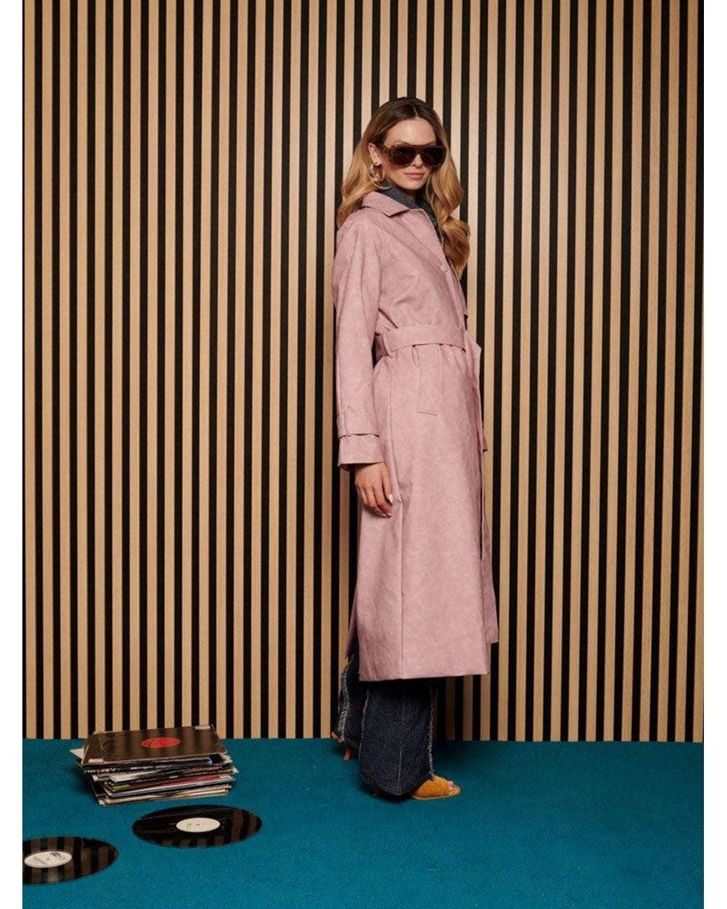Sister Jane Pink Ghospell Dusty Pu Trench Coat