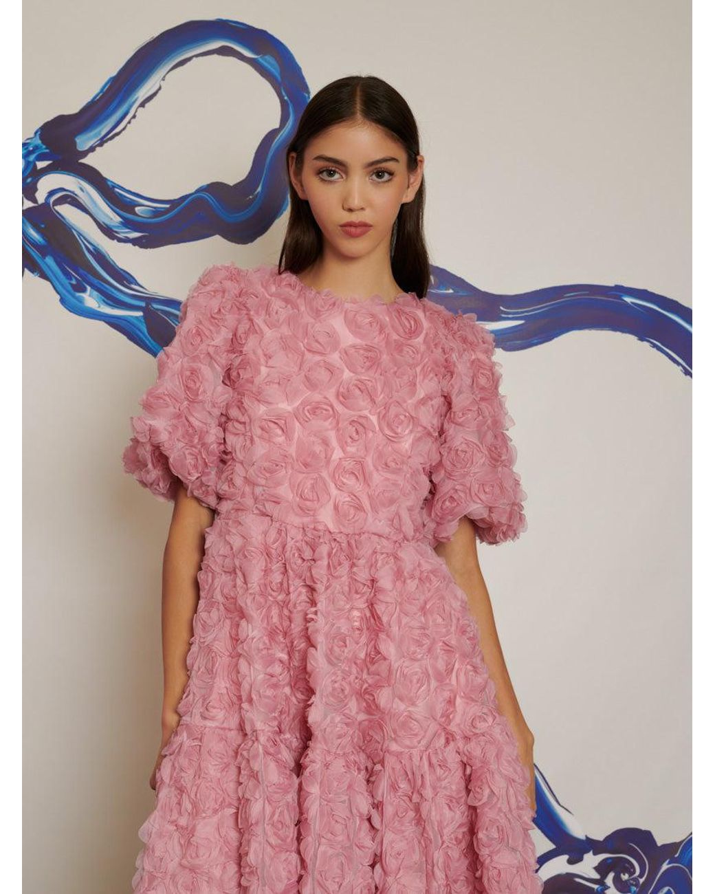 トップス sister jane/MedallionRose TulleMiniDress Sister Jane Dream Rose Delice Tulle Midi Dress in Pink | Lyst