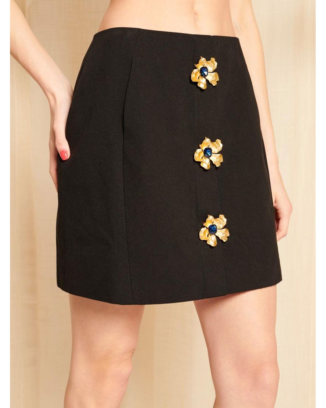 Sister Jane Natural Dream Riviera Brooch Mini Skirt