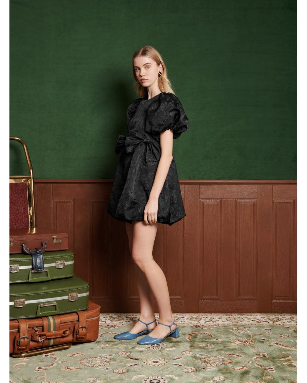 英国発 Sister Jane シスタージェーン Birch Bow Mini Dress Sister Jane Birch Bow Mini Dress in Green | Lyst