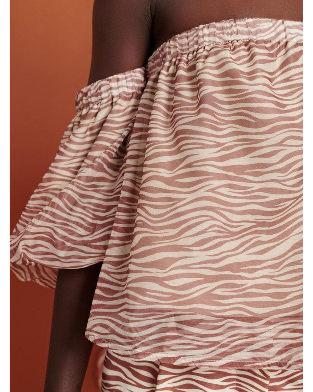 Sister Jane Brown Ghospell Zoya Zebra Bandeau Top