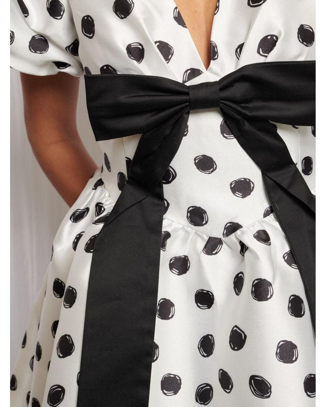 Sister Jane White Memories Spot Bow Mini Dress