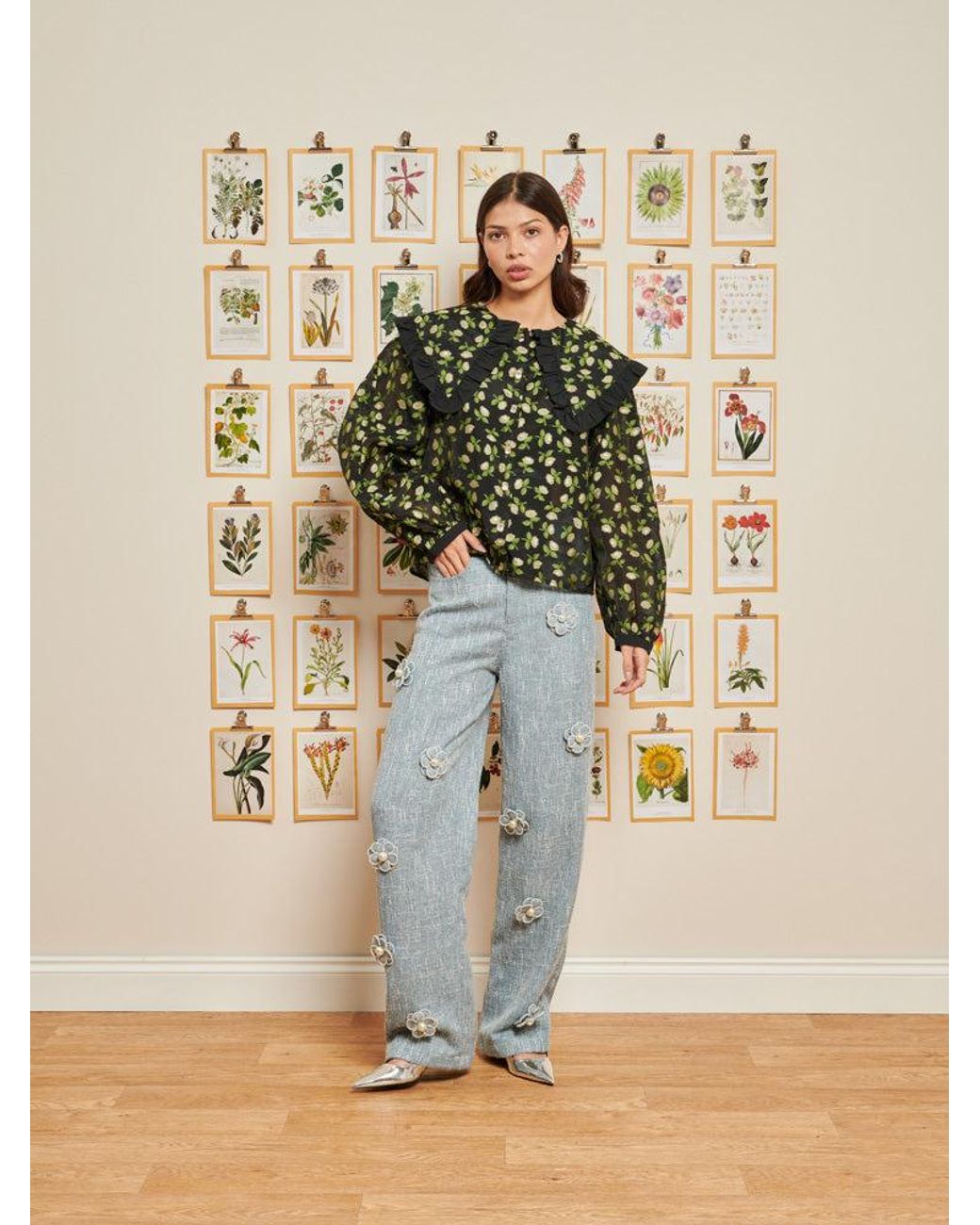 Sister Jane Metallic Dream Nostalgic Florals Blouse