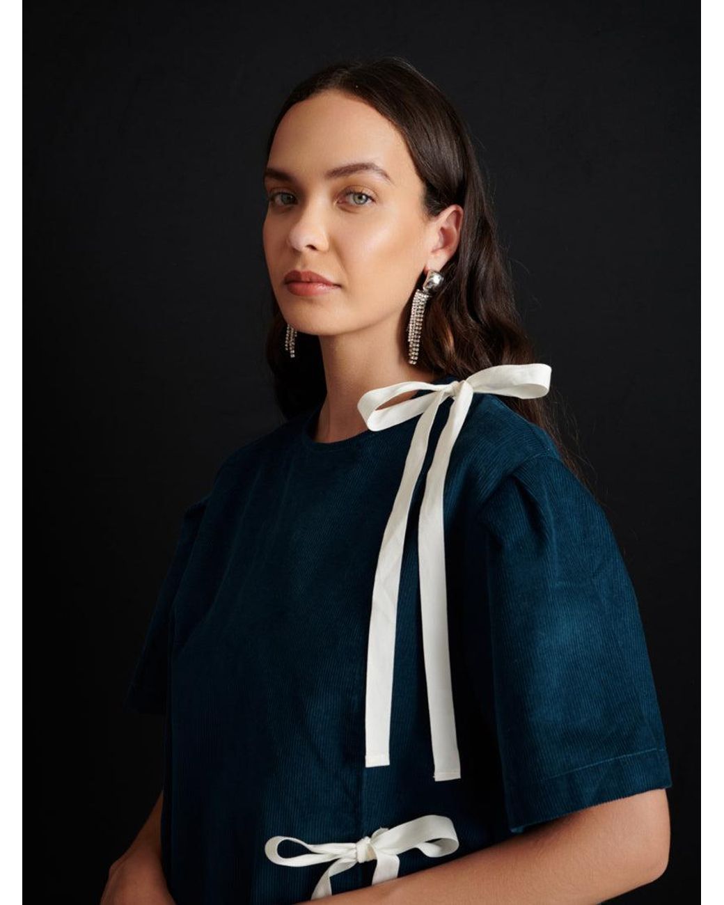Sister Jane Black Ghospell Carmen Cord Wrap Dress