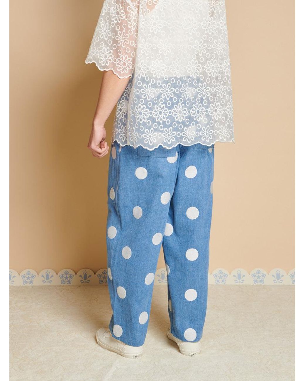 Sister Jane Blue Erik Embroidery Jeans