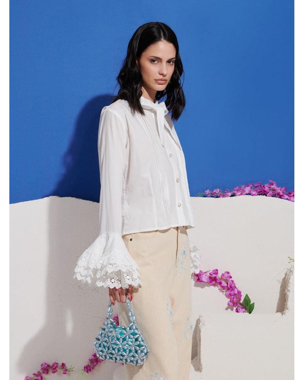 Sister Jane Blue Dream Neroli Trim Blouse