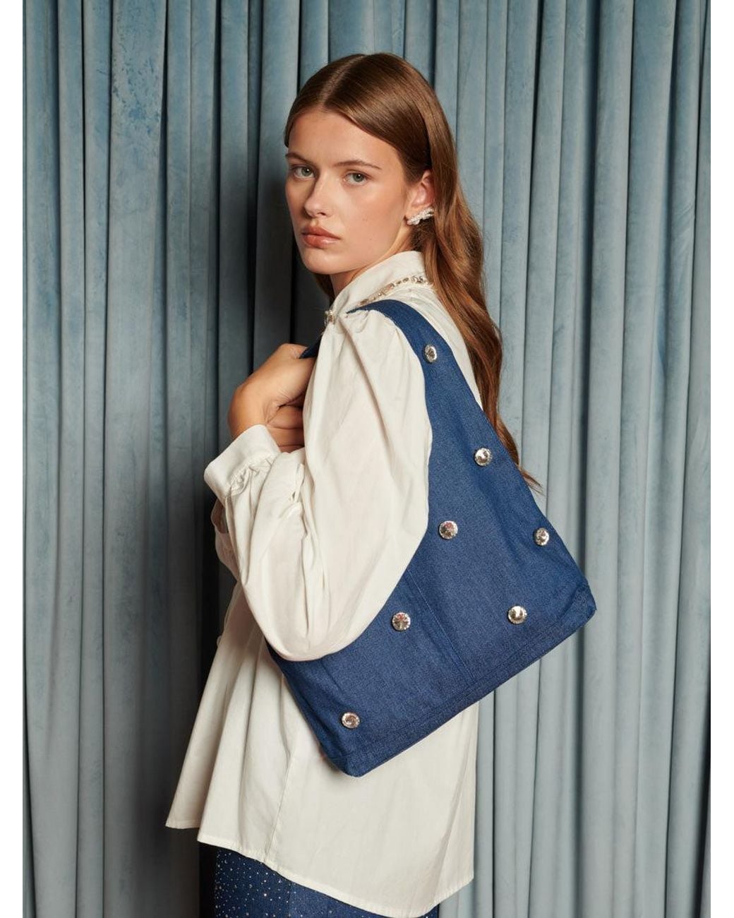 Sister Jane Blue Daze Embellished Denim Bag