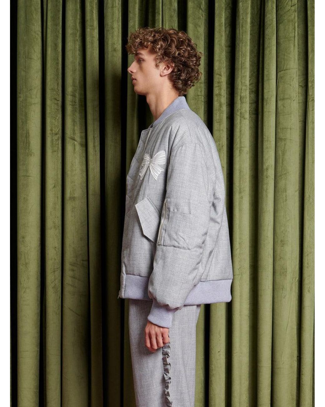 Sister Jane Green Heron Bow Bomber Jacket