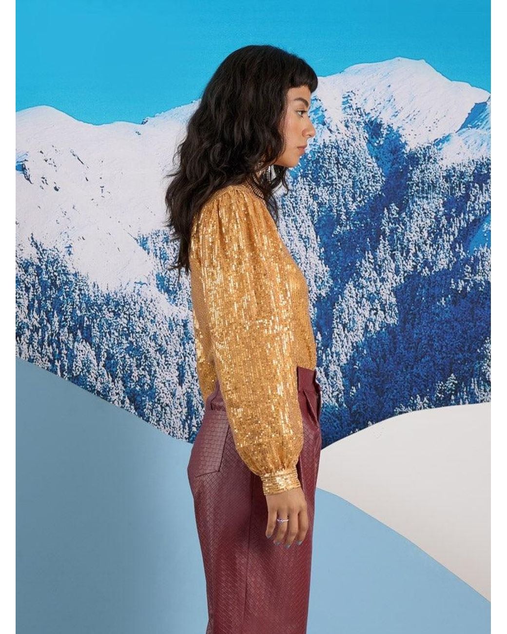 Sister Jane Blue Ghospell Tilda Sequin Shirt
