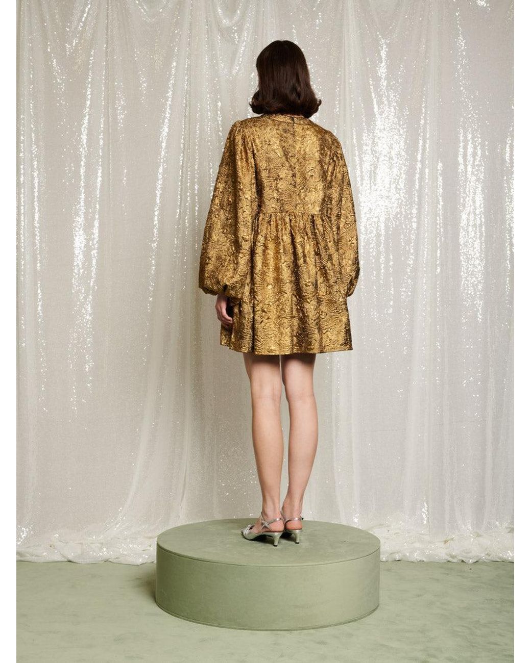 Sister Jane Natural Dream Masquerade Jacquard Mini Dress