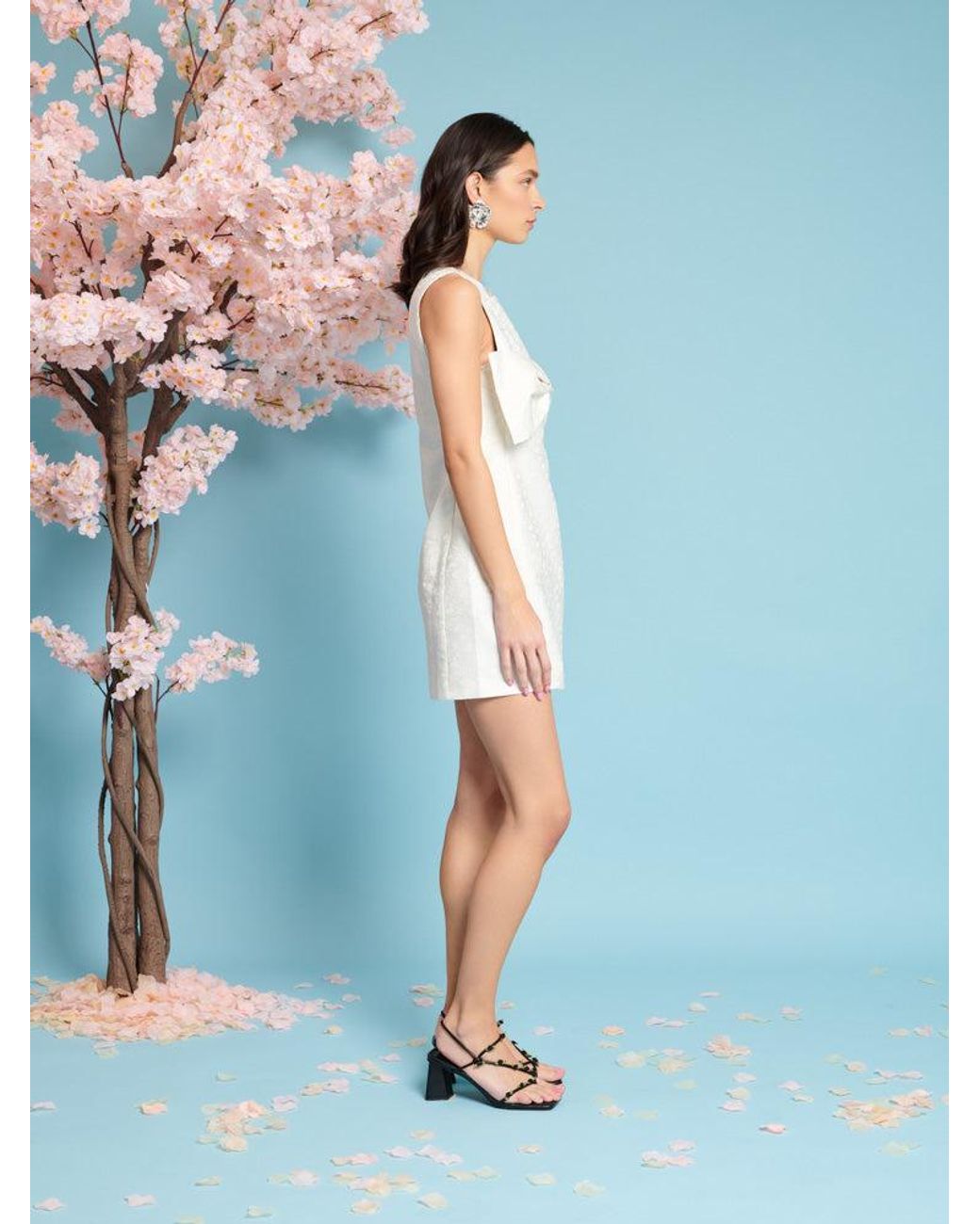 Sister Jane Blue Heartlines Jacquard Bow Dress