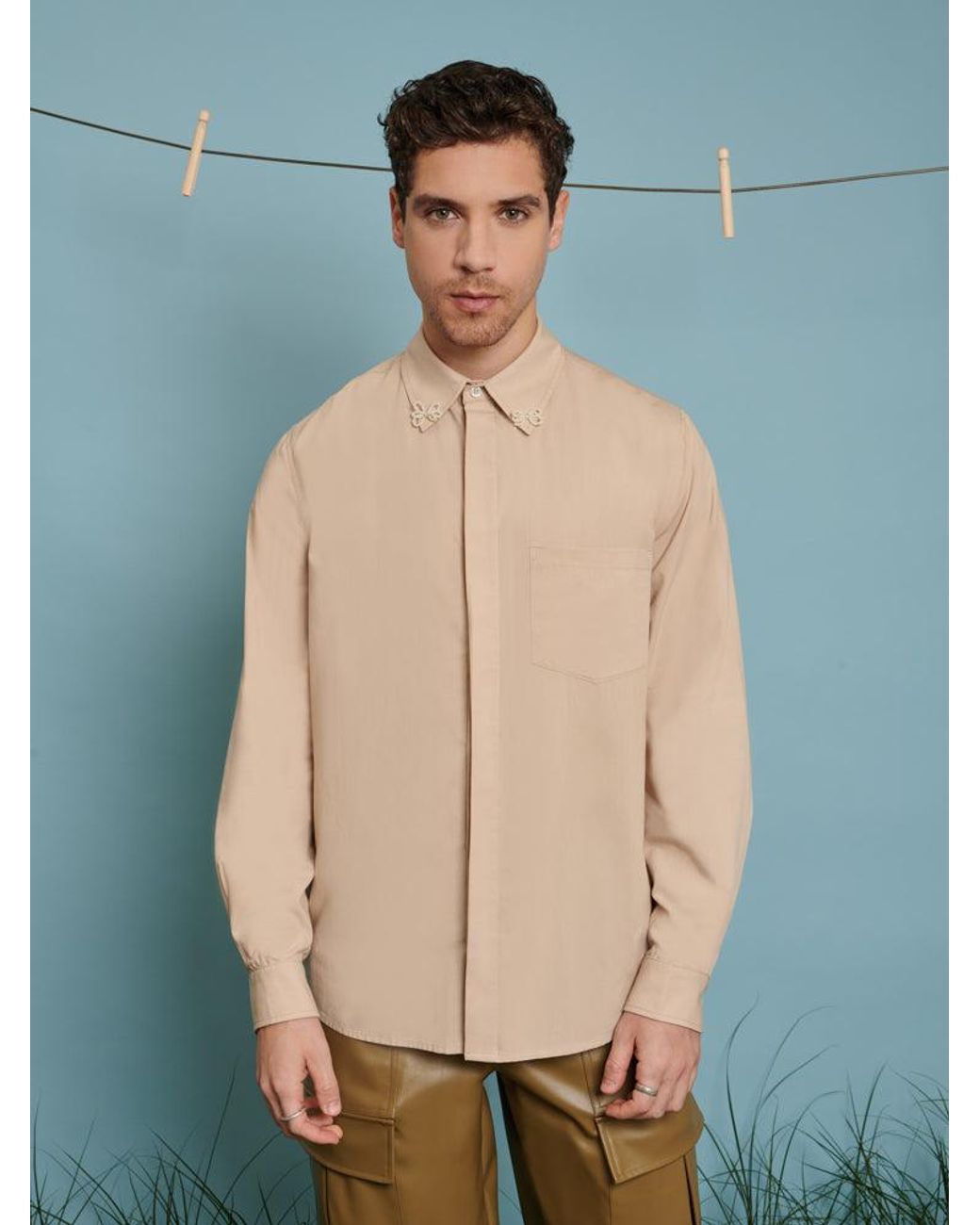Sister Jane Blue Penny Bow Embellished Shirt