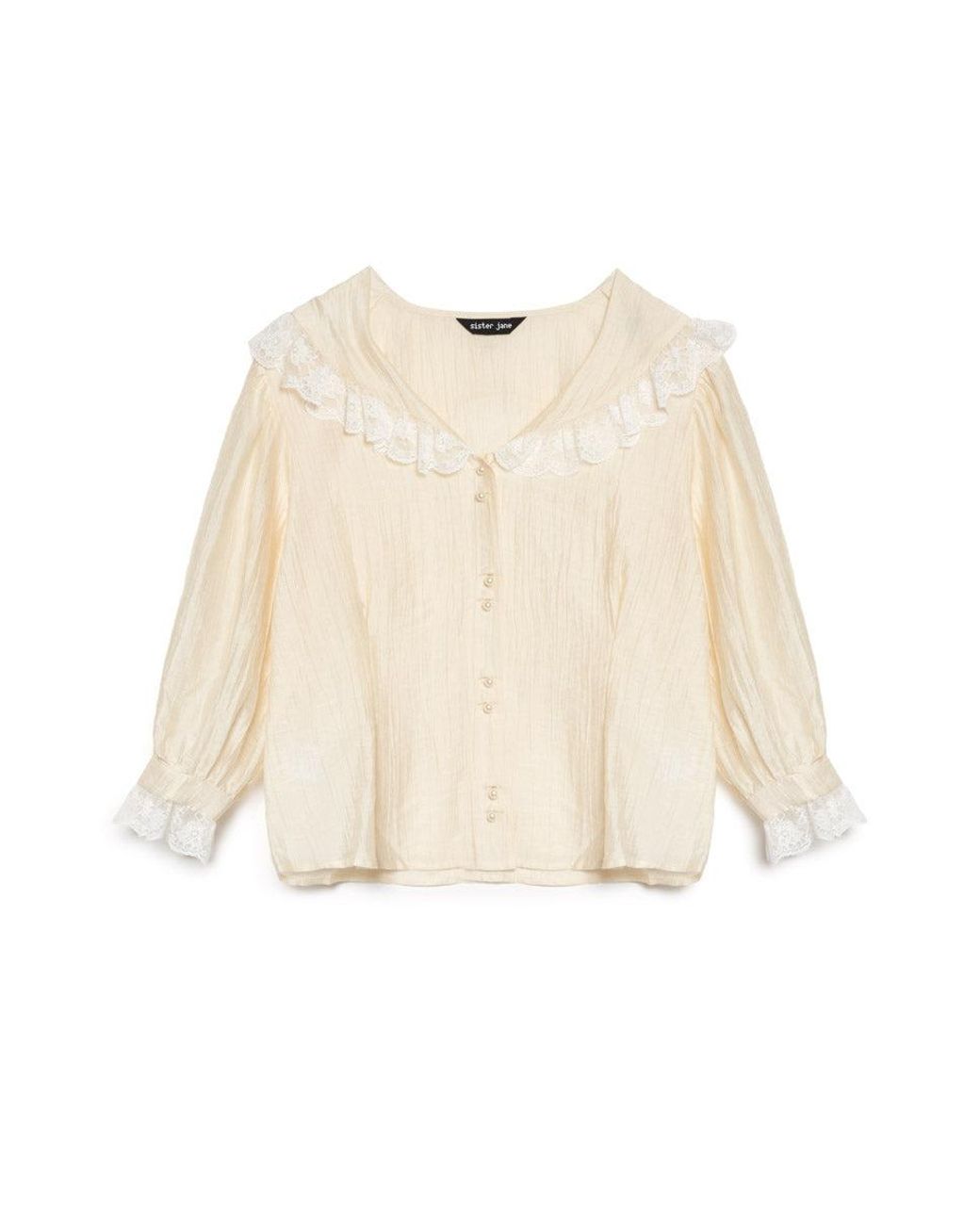 Sister Jane Gray Silken Collar Blouse