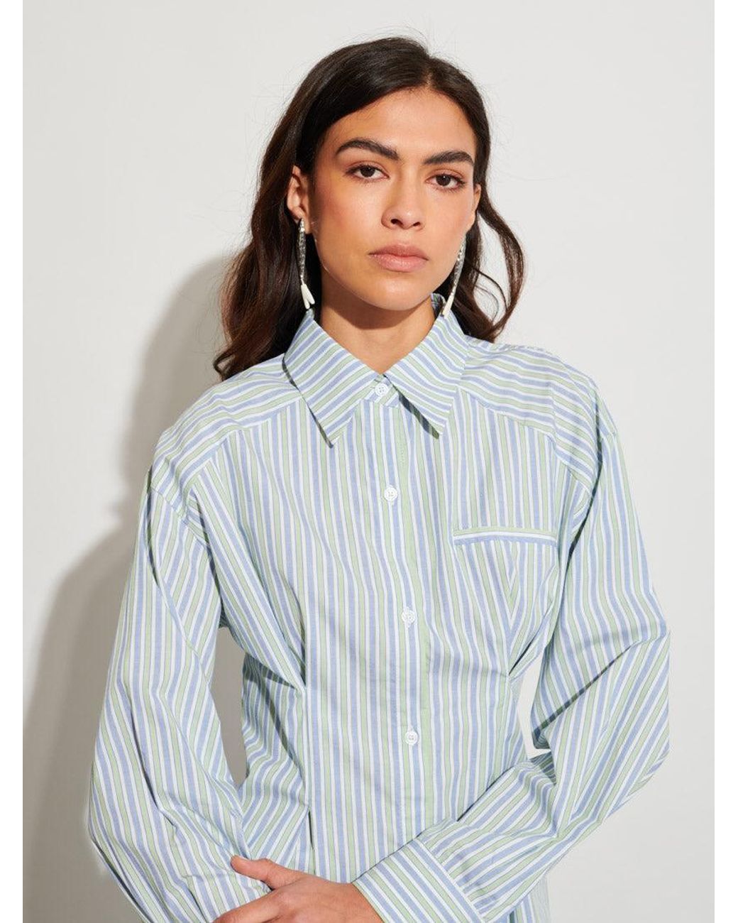 Sister Jane Blue Ghospell Delta Stripe Shirt