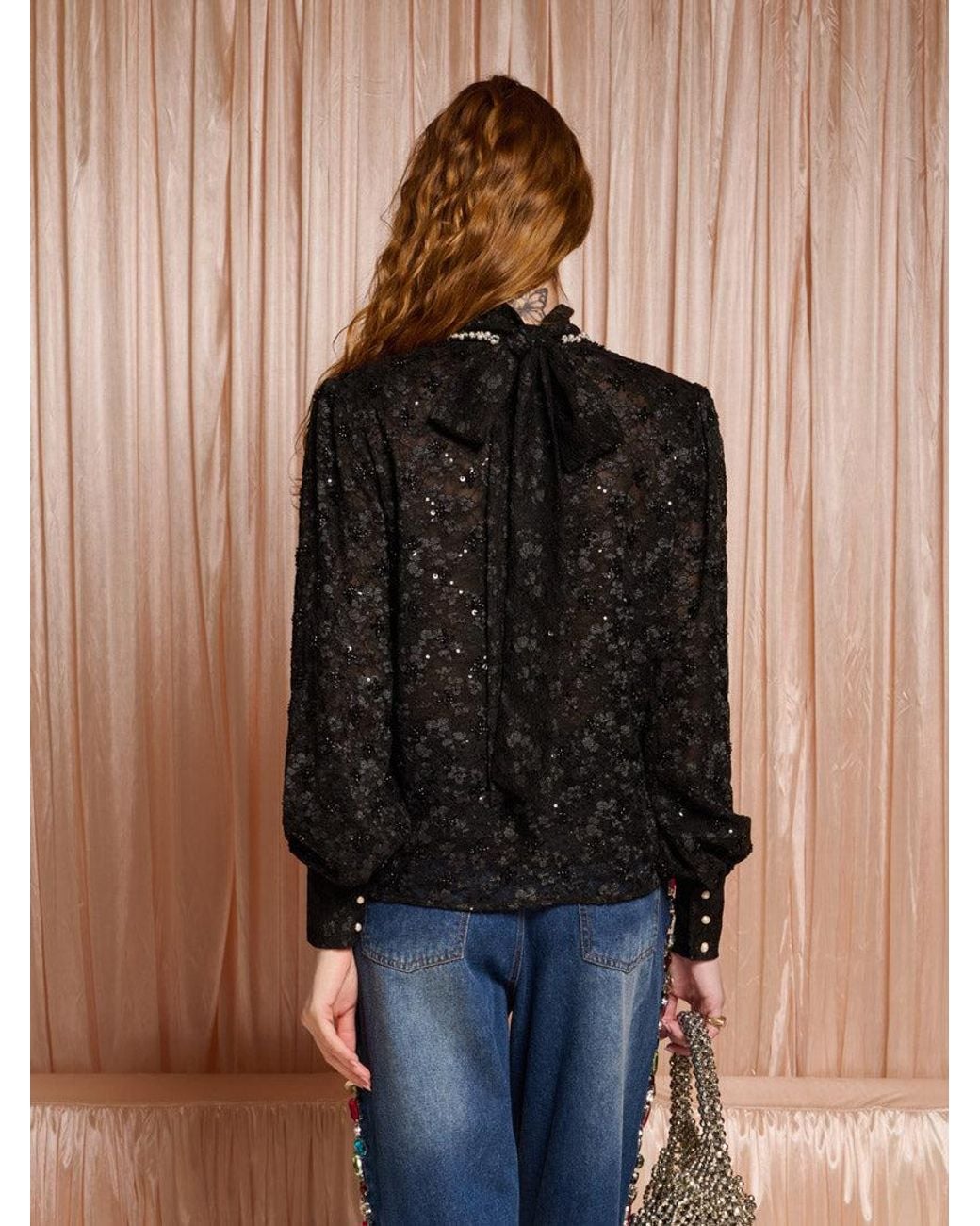 Sister Jane Blue Dream Vanity Lace Top