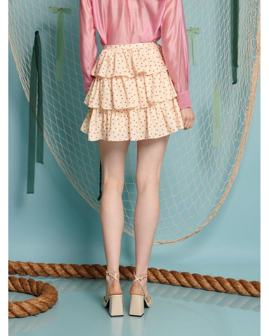 Sister Jane Green Betta Ruffle Mini Skirt