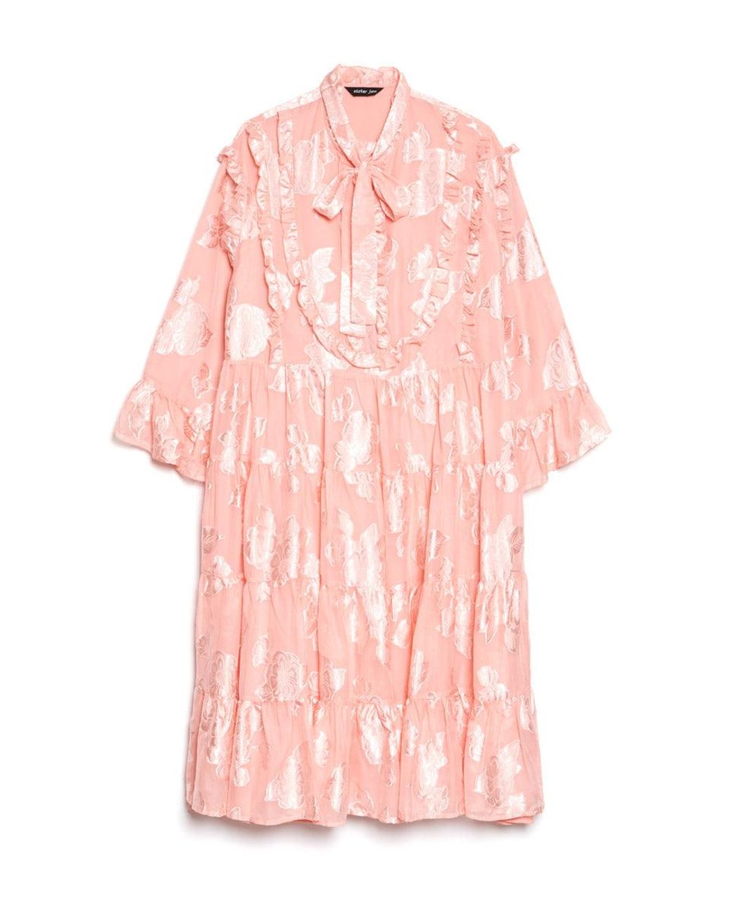 Sister Jane Gray Feature Bloom Midi Dress